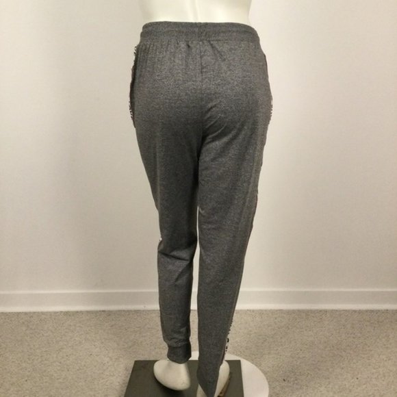 👛 (ANY 2/$20) MISS SELFIE Grey Lounge Pants Elasticized Cuffs, XL - Picture 4 of 8